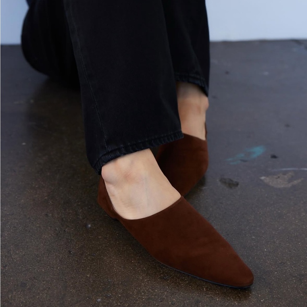Jamie Haller The Mule in Chocolate Suede, 41